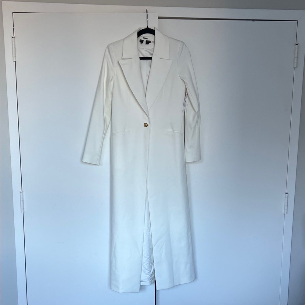 Alice + Olivia White Long Coat